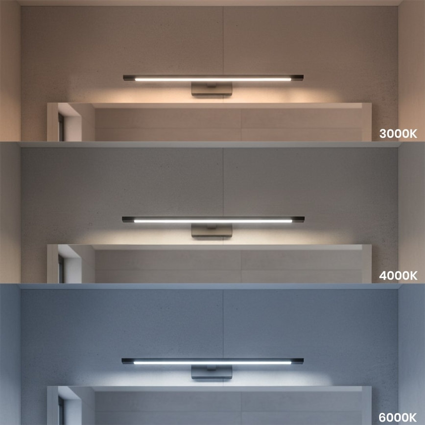 LED-verlichting voor badkamerspiegel KLIMT LED/12W/230V 3000/4000/6000K 60 cm IP44 zwart