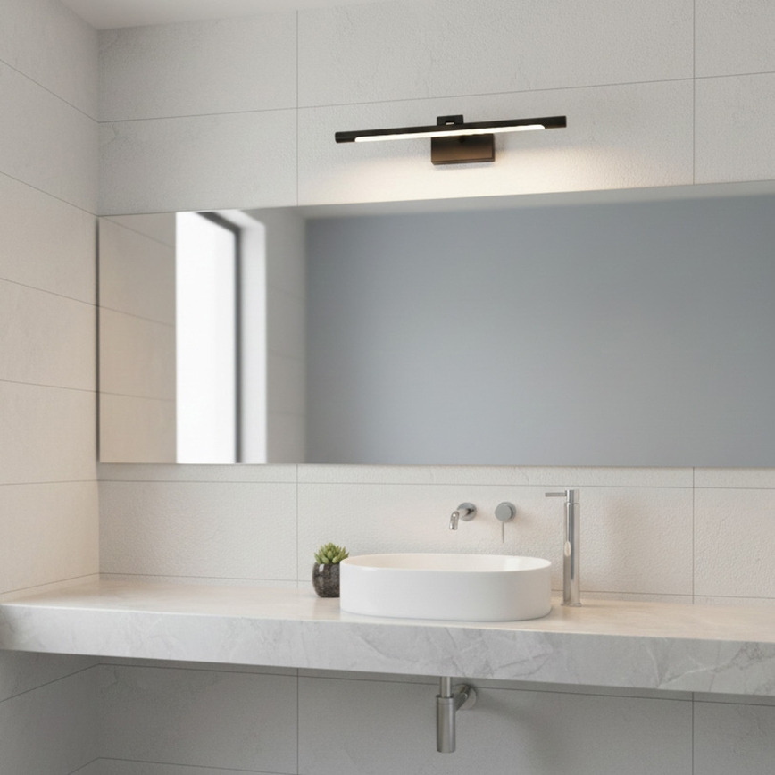 LED-spiegelverlichting voor de badkamer MIRROR LED/6W/230V 4000K IP44 40 cm zwart