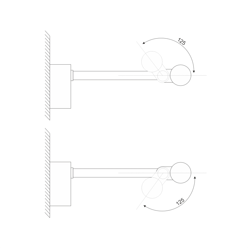 LED-spiegelverlichting voor de badkamer MIRROR LED/6W/230V 4000K IP44 40 cm zwart