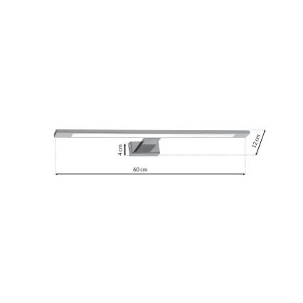 LED-spiegelverlichting voor de badkamer SHINE LED/12W/230V 60 cm IP44 glanzend chroom