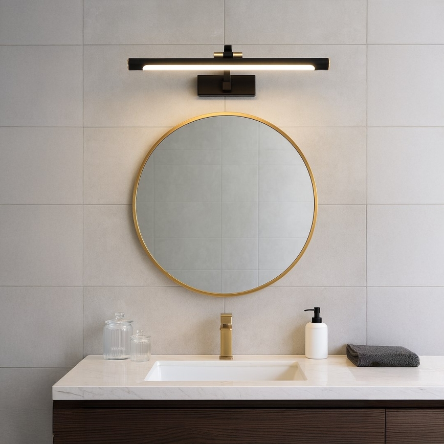 LED-spiegelverlichting voor de badkamer VINCI LED/15W/230V 60 cm IP44 zwart