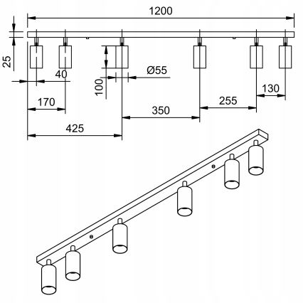 LED spot ANGIE 6xGU10/6W/230V wit