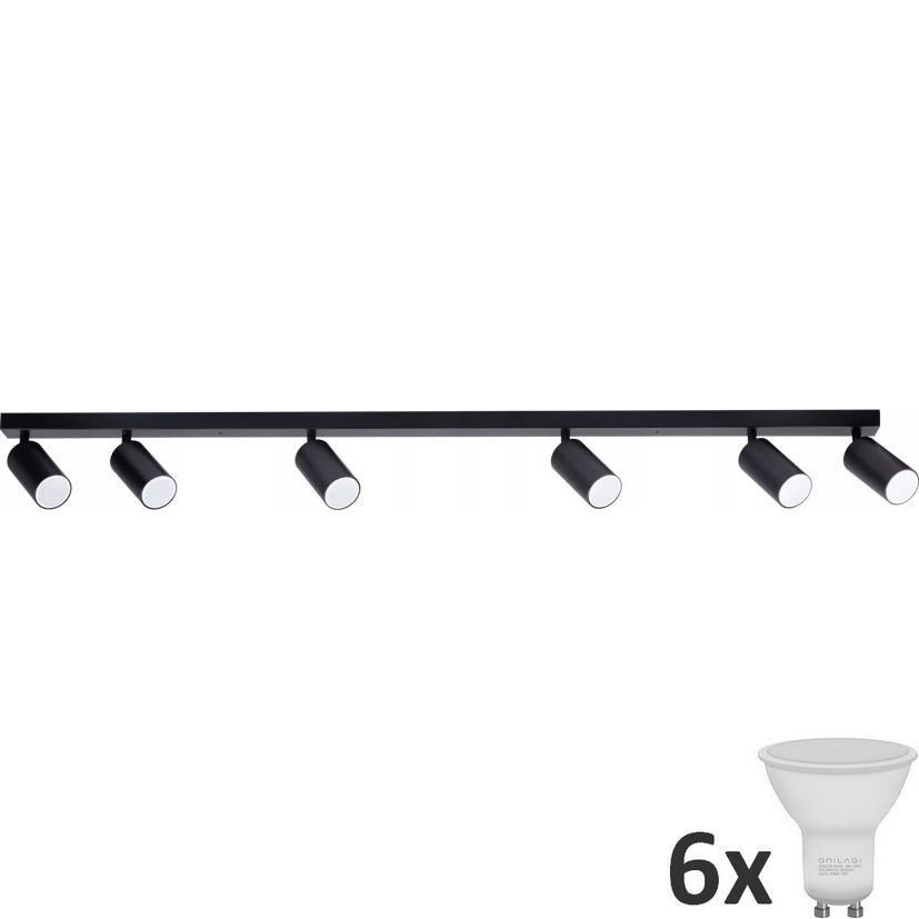 LED spot ANGIE 6xGU10/6W/230V zwart