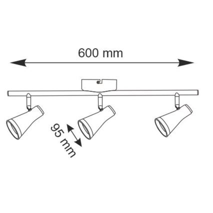 LED Spot BERG 3xLED/4,2W/230V wit
