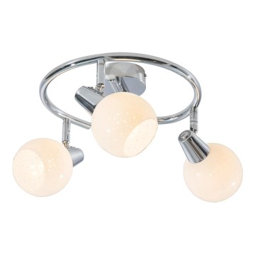 LED spot DOXY 3xE14/4W/230V glanzend chroom