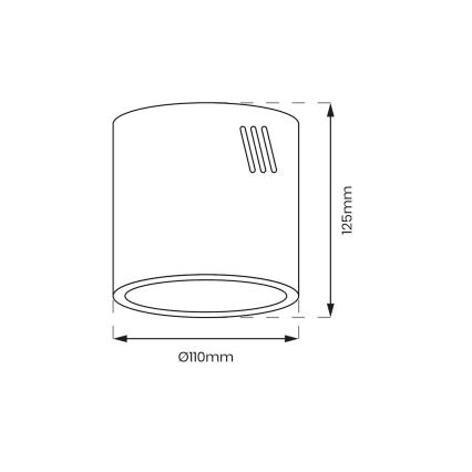 LED spot GEORGE 1xE27/6W/230V diameter 11 cm wit