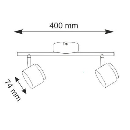 LED Spot KUBIK 2xLED/4,2W/230V wit