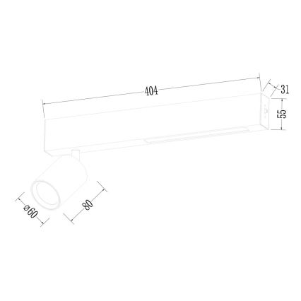 LED spot MAGNET LED/5W/230V + 1xGU10/60W 3000/4000K wit