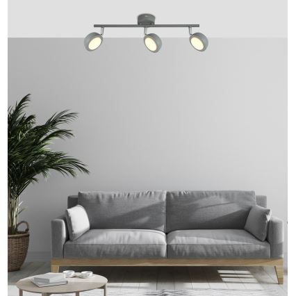 LED spot MILD 3xLED/6W/230V grijs