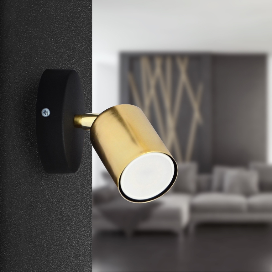 LED Spot mural TUNE 1xGU10/4,8W/230V doré/noir