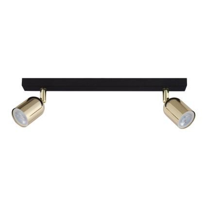 LED-spot TOP 2xGU10/10W/230V zwart/goud
