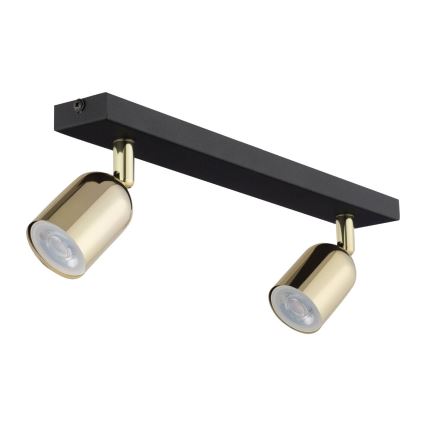 LED-spot TOP 2xGU10/10W/230V zwart/goud