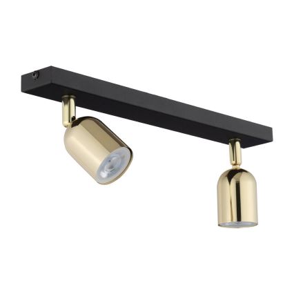 LED-spot TOP 2xGU10/10W/230V zwart/goud