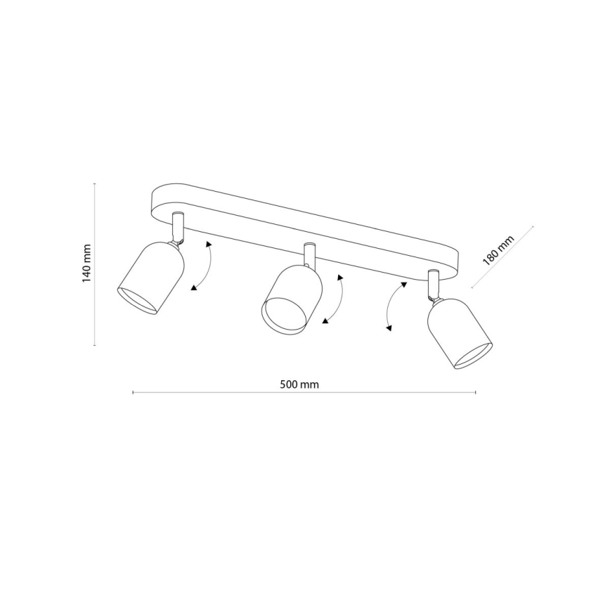 LED-spot TOP 2xGU10/10W/230V zwart/goud