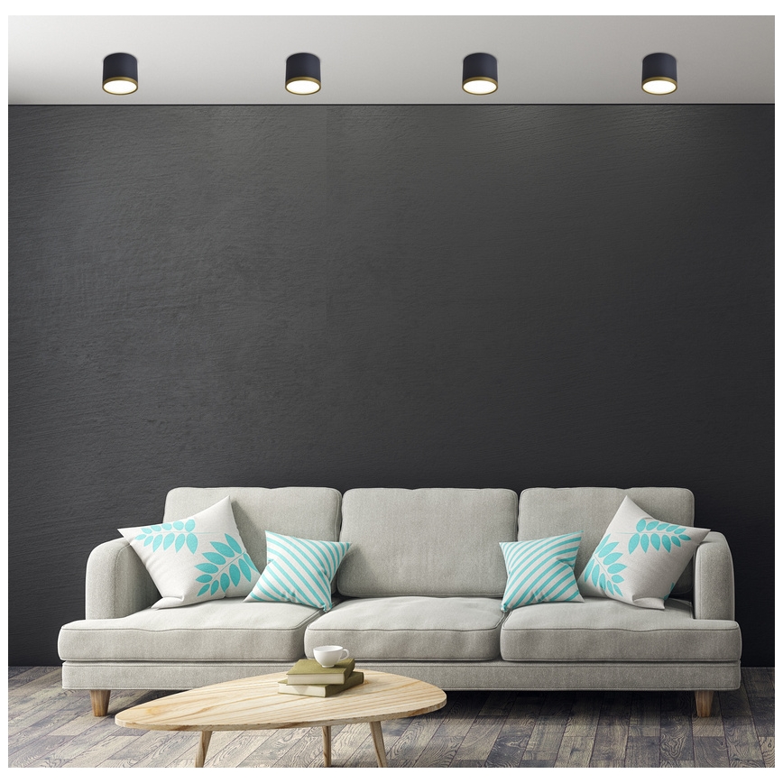 LED-spot TUBA LED/9W/230V zwart/goud