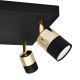 LED Spot TUBSSON 4xGU10/6,5W/230V zwart/goud