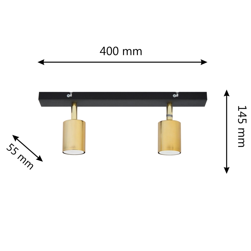 LED Spot TUNE 2xGU10/4,8W/230V doré/noir