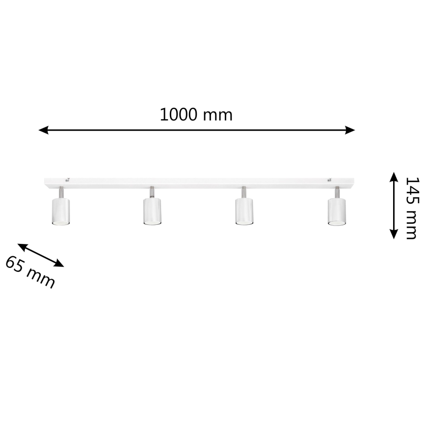 LED spot TUNE 4xGU10/4,8W/230V mat chroom/wit