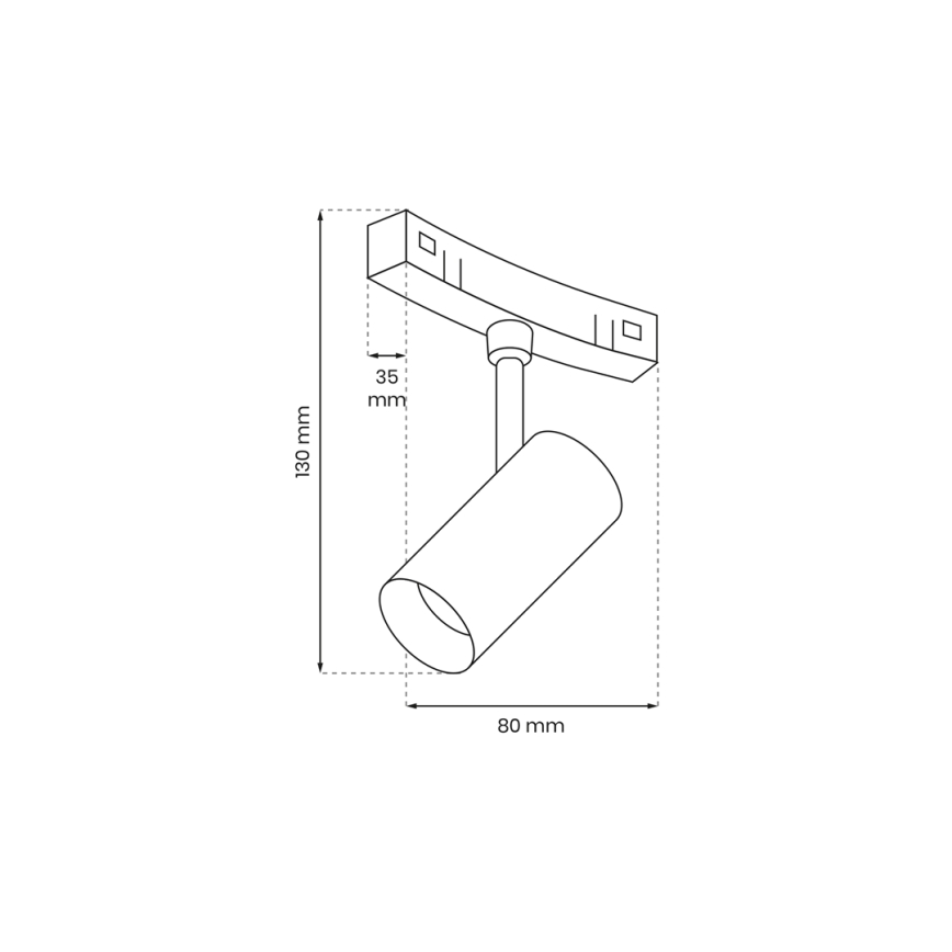 LED Spot voor railsysteem MAGNETIC TRACK LED/7W/48V 3000K zwart