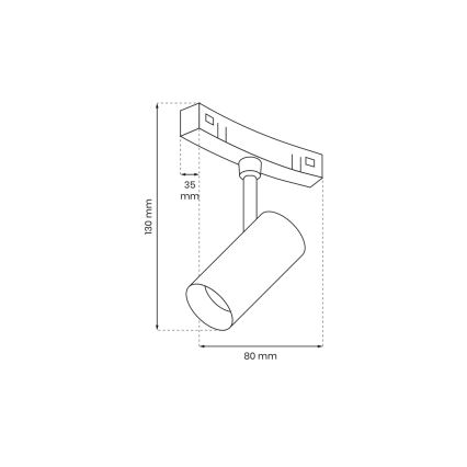 LED Spot voor railsysteem MAGNETIC TRACK LED/7W/48V 4000K zwart