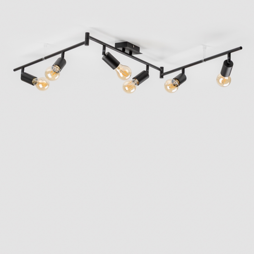 LED spotarmatuur 6xE27/6,5W/230V zwart