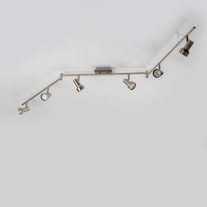 LED spotarmatuur 6xGU10/4,7W/230V mat chroom