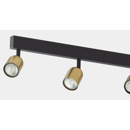 LED-spotarmatuur TOP 6xGU10/10W/230V goud/zwart