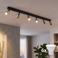 LED-spotarmatuur TOP 6xGU10/10W/230V zwart/goud