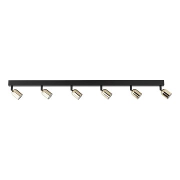 LED-spotarmatuur TOP 6xGU10/10W/230V zwart/goud