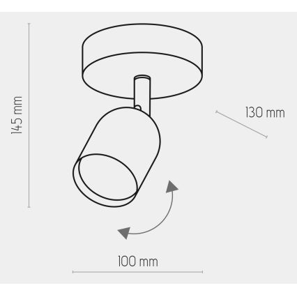 LED spotlamp TOP 1xGU10/10W/230V zwart