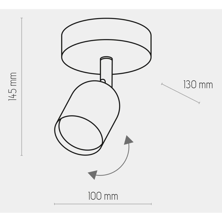 LED spotlamp TOP 1xGU10/10W/230V zwart
