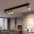 LED spotlamp TOP 4xGU10/10W/230V zwart/goud