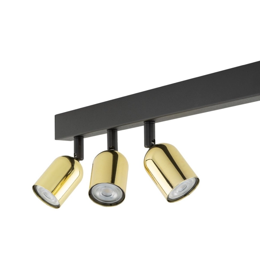 LED spotlamp TOP 4xGU10/10W/230V zwart/goud