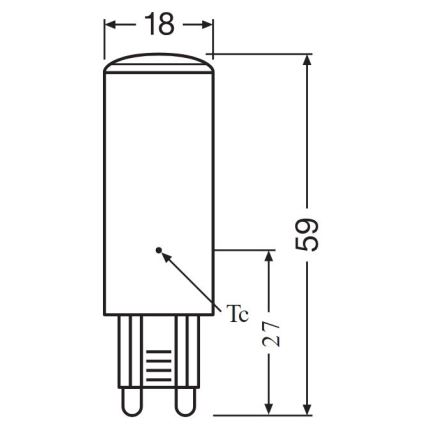 LED Stap voor stap dimbaar Lamp G9/4W/230V 2700K - Osram