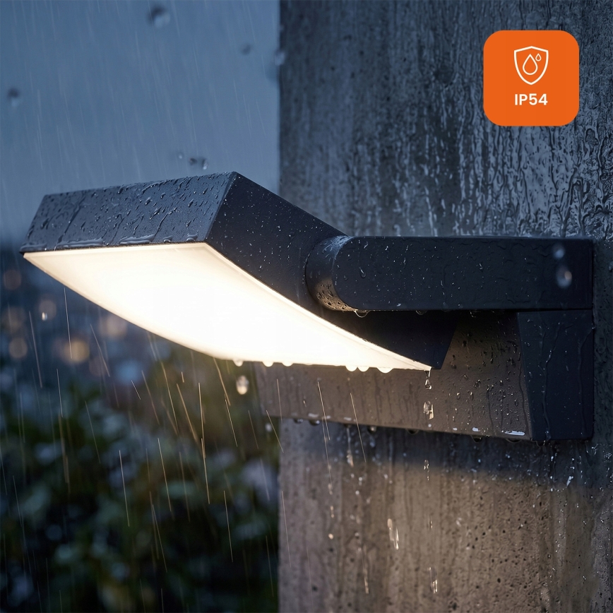 LED dimbare buitenwandlamp LED/12/18/24W/230V 3000/4000/6500K IP54 zwart