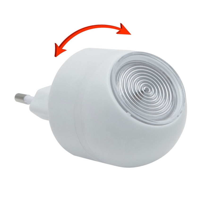 LED Stopcontact Oriëntatie Lamp met Schemer Sensor LED/1W/230V