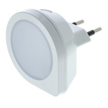 LED Stopcontact-oriëntatielicht met sensor LED/0,4W/230V 3000K wit