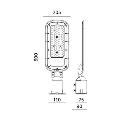 LED-straatlamp BRELUXO LED/200W/230V 4000K IP65