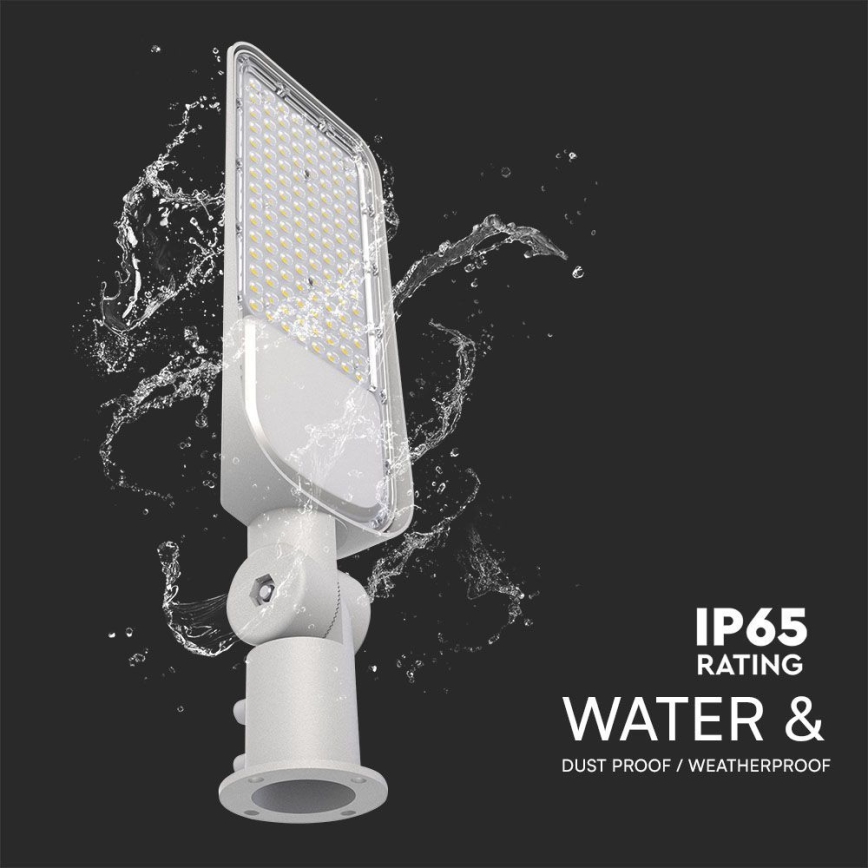 LED Straatlamp met schemersensor SAMSUNG CHIP LED/100W/230V 4000K IP65 grijs