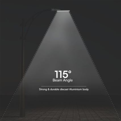 LED Straatlamp met schemersensor SAMSUNG CHIP LED/100W/230V 4000K IP65 grijs