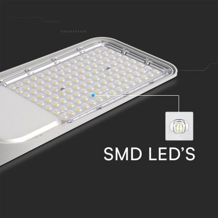 LED Straatlamp met schemersensor SAMSUNG CHIP LED/100W/230V 4000K IP65 grijs