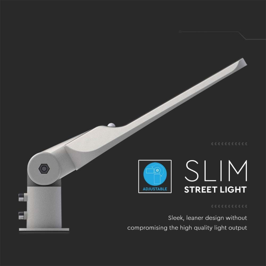 LED Straatlamp met schemersensor SAMSUNG CHIP LED/100W/230V 6500K IP65 grijs