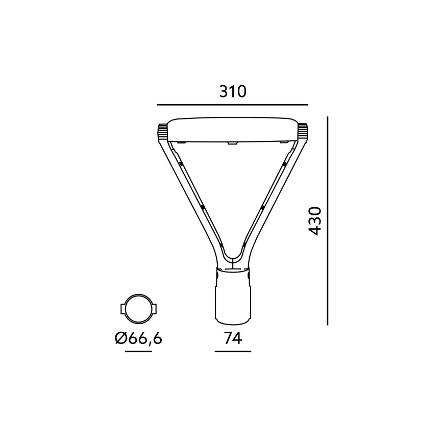 LED-straatlamp NEXPARK LED/30/40/60W/230V 3000/4000/6500K IP66