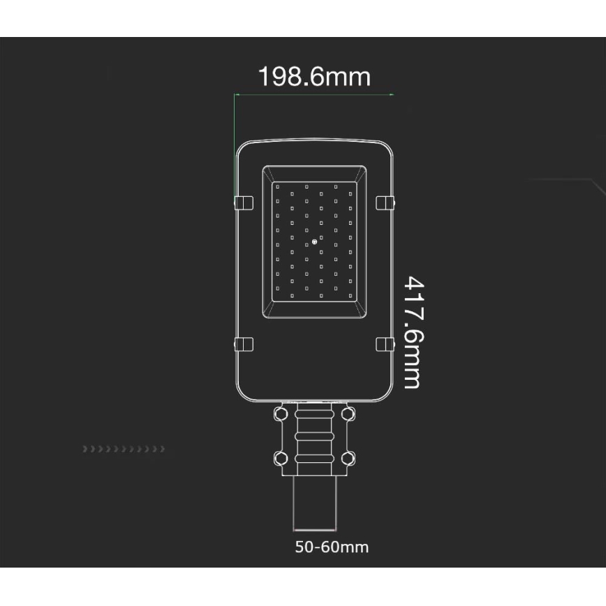 LED Straatlamp SAMSUNG CHIP LED/30W/230V 6400K IP65