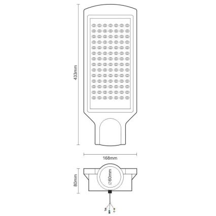 LED Straatlantaarn LED/100W/170-400V IP65