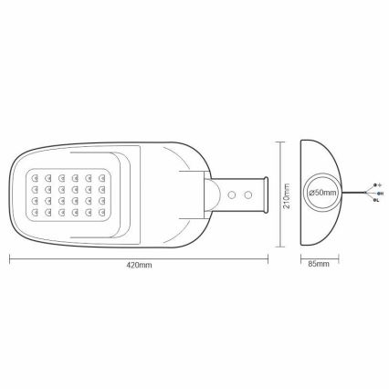 LED Straatlantaarn LED/40W/230V 5000K IP65