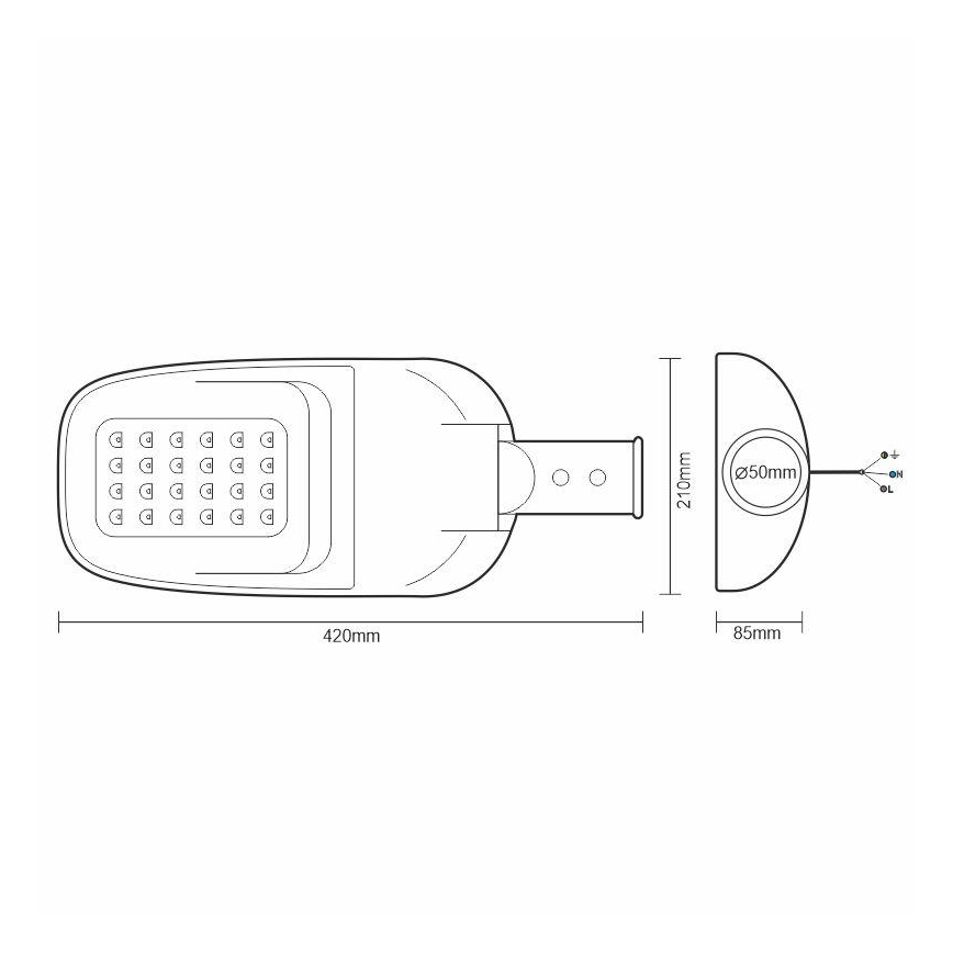 LED Straatlantaarn LED/40W/230V 5000K IP65