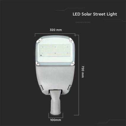 LED Dimbaar zonne- straat lamp SAMSUNG CHIP LED/50W/6,4V 4000K IP65 + afstandsbediening