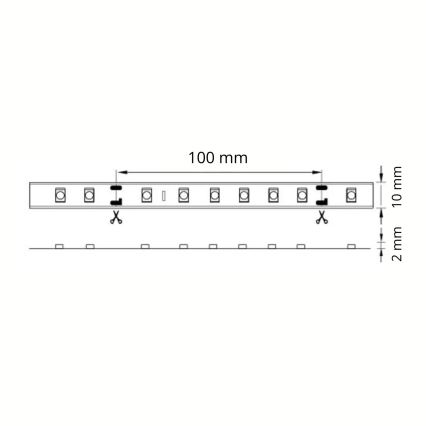 LED Strip 5m LED/10W/12V IP20 wit