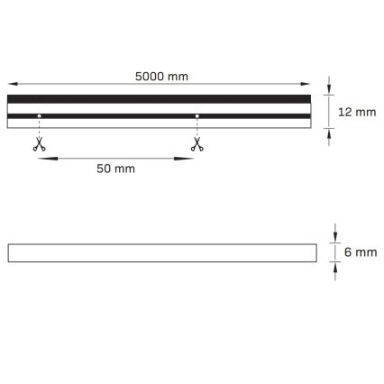 LED Strip NEON 5m LED/30W/24V groen IP65
